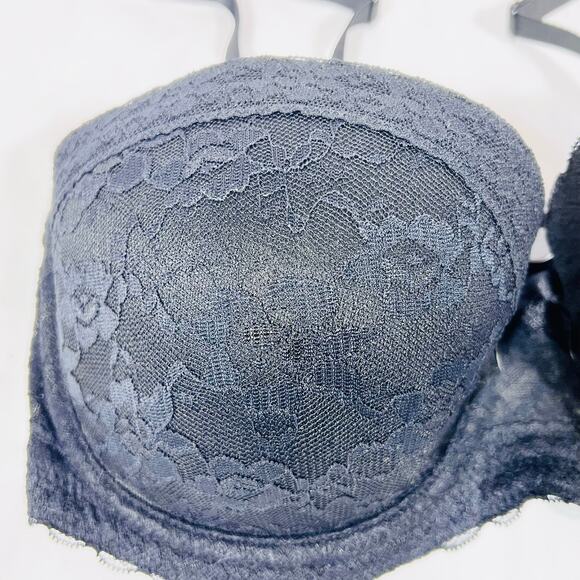 La Senza Bra Lot of 2 Size 34DD Black Pink Padded Underwire Push Up Lace New - Picture 3 of 15